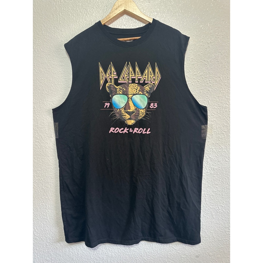 Def Leppard Black Graphic Tank Top